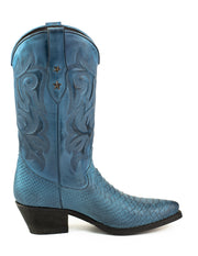 Blue Women Cowboy Country and Western Boots Alabama 2524 