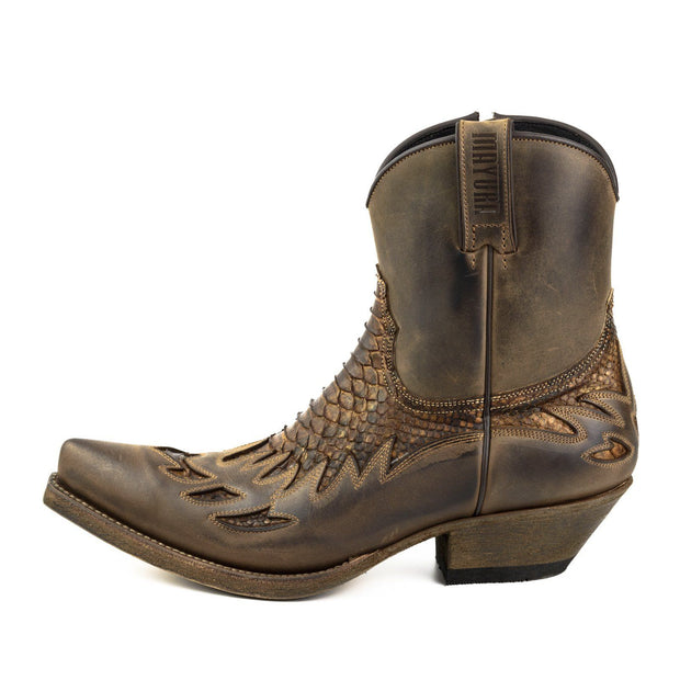 Boots Cowboy for Men Model 12 Crazy old Salade / Píton Tierra Mate |Cowboy Boots Europe