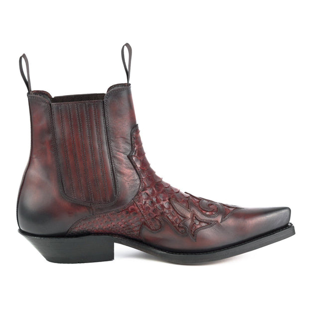 Fashion Boots Men's Model Rock 2500 Red and Black |Cowboy Boots Europe