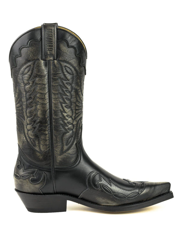 Boots Cowboy Unisex Boots Model 1927-C Milanelo Bone/Pull Oil Negro | Cowboy Boots Europe