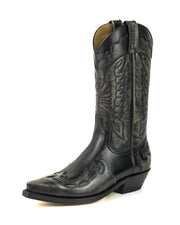 Boots Cowboy Unisex Boots Model 1927-C Milanelo Bone/Pull Oil Negro | Cowboy Boots Europe