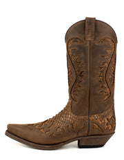 Boots Cowboy Men's Leather Brown Earth Desert 2567