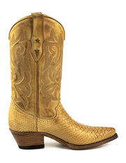Yellow Women Cowboy Country and Western Boots Alabama 2524 
